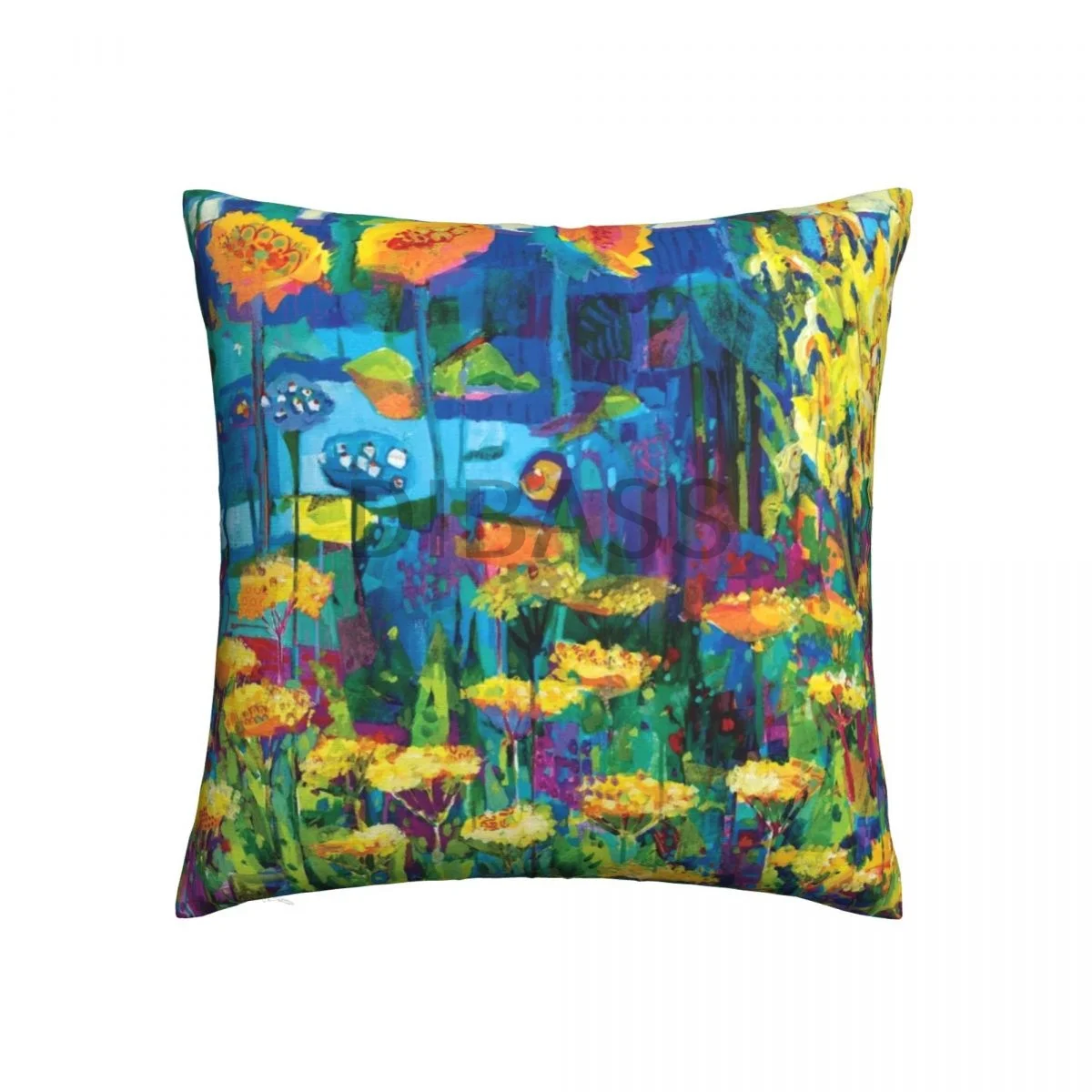 

Yellow Garden I - Floor Pillow Throw Pillows for sofa