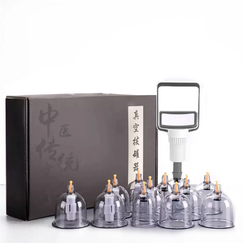 24 банки толстые большие вакуумные Банки Набор китайская медицинская терапия