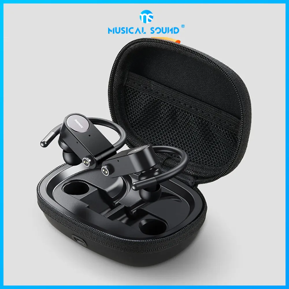 

Hang Ear Earphone With Microphone Stereo Sports Sports Running Ear Hook HiFi Stereo Earbuds Waterproof TWS Bluetooth Headset