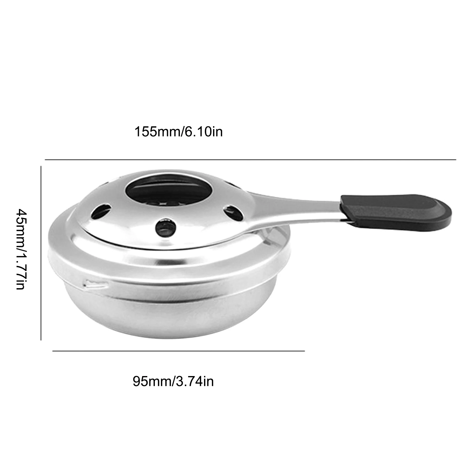 

Fondue Burner Portable Stainless Steel Alcohol Stove Burner Grill Outdoor Camping Panic Cooking Pot