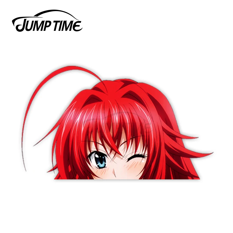 

Время прыжка старшеклассная DxD Rias Gremory 184 Милая аниме девушка Peeker виниловая наклейка окно вайфу наклейки для автомобиля 13 см
