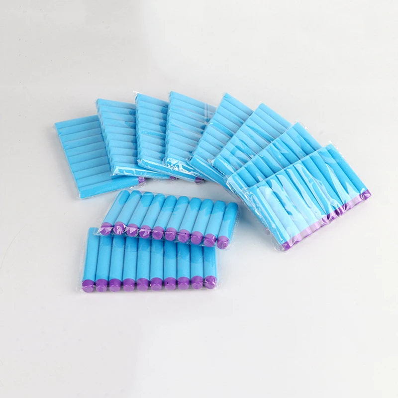 New Arrival 100PCS Foam Ammo For Nerf Soft Hollow Hole Purple Head 7.2cm Refill Darts for Accessories Toy Gun Bullets | Игрушки и хобби