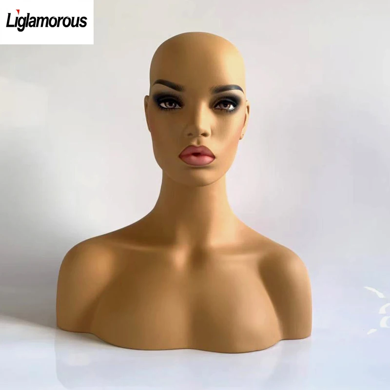 США новинка высокое качество искусственная голова искусственный парик