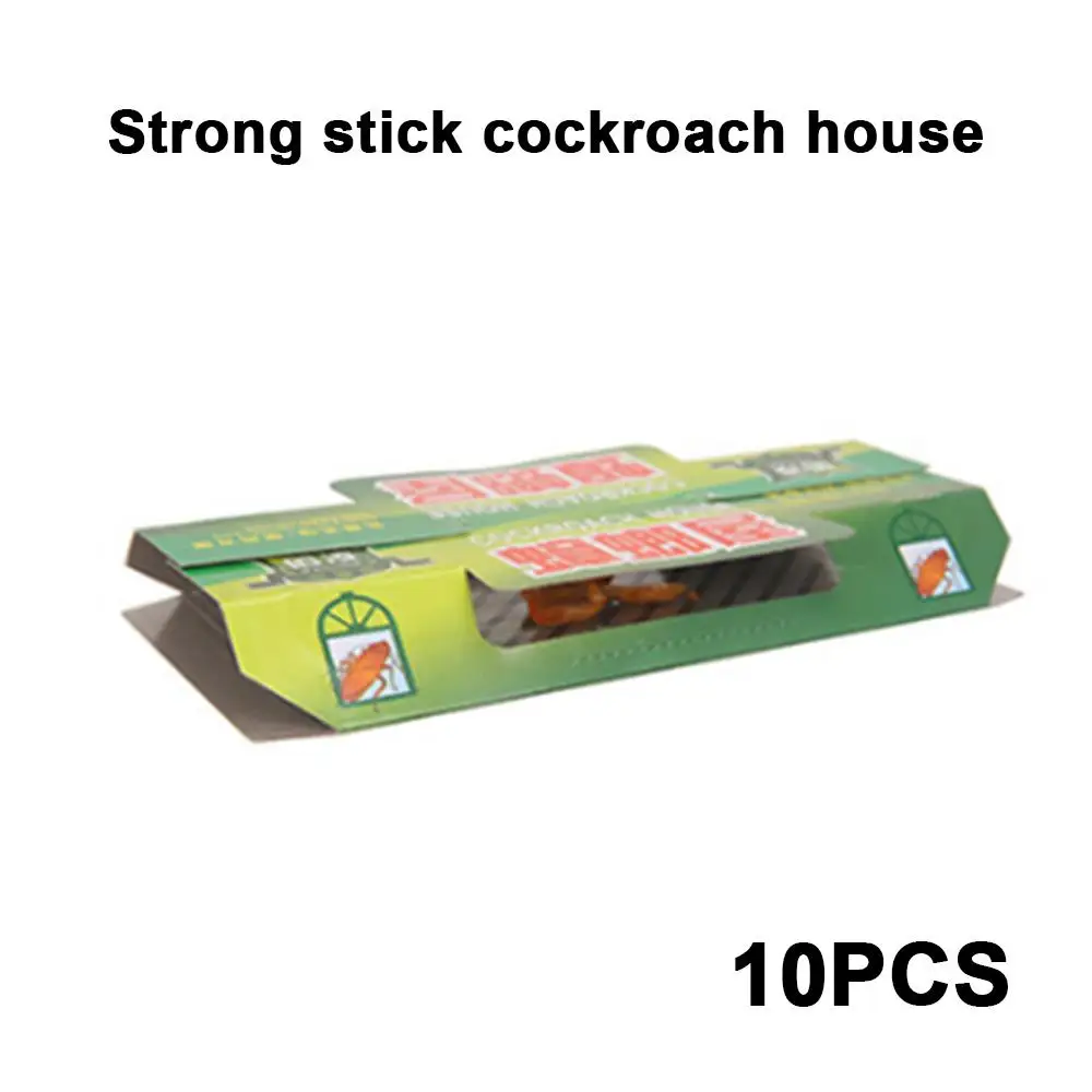 

Economic 10PCS Blackbeetle Trap COCKROACH HOUSE Bait Kitchen Catcher Home Environmental Paperboard Cabinet Pest Roach Glue Room