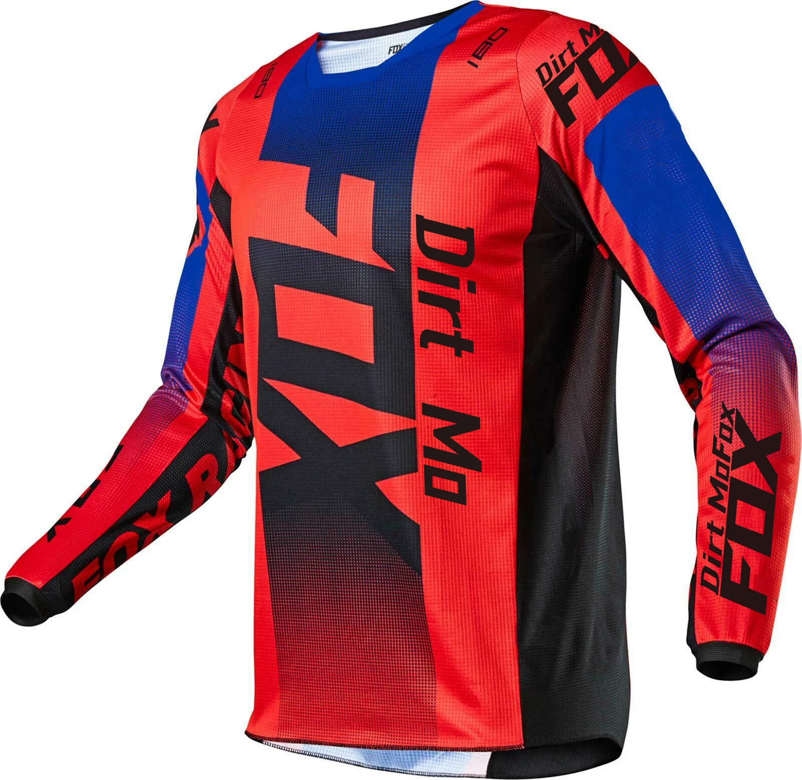 

Dirt MoFox 180 Prizm T Shirt Moto Cross Jersey Motorcycle Red White T Shirt Mountain Bicycle Offroad Summer Long Sleeve Mens