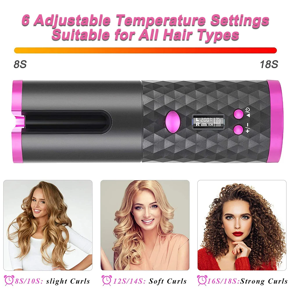 Электрическая автоматическая машинка для завивки волос портативные