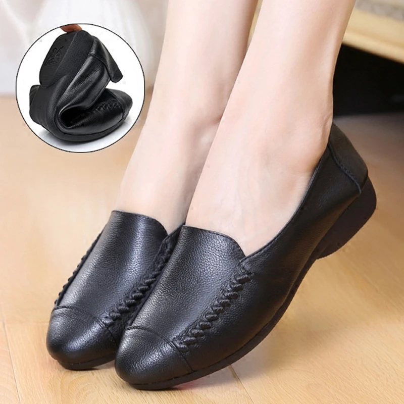 Туфли ZZPOHE женские из натуральной кожи модные повседневные лоферы без застежки