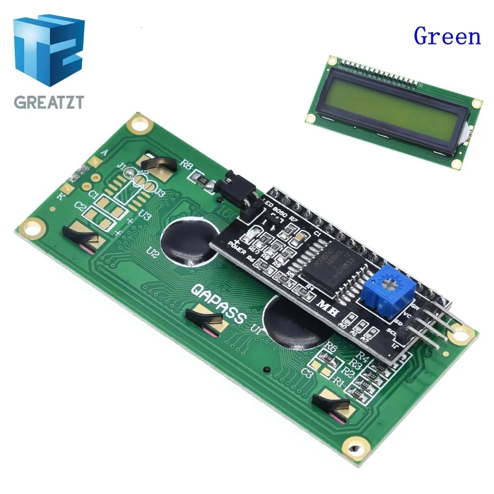 GREATZT 1 шт. модуль ЖКД синий зеленый экран IIC/igc 1602 для arduino 1602 lcd UNO r3 mega2560 lcd 1602