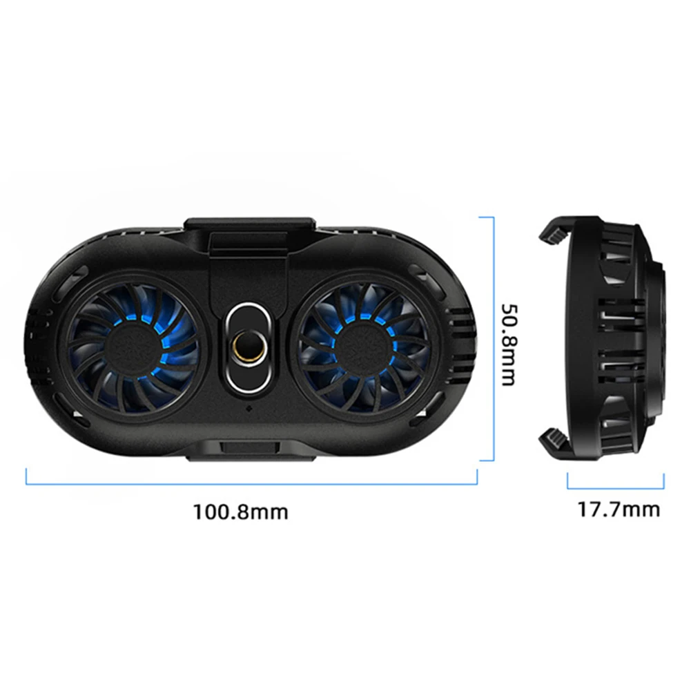 

Mobile Phone Radiator Adjustable Portable Gaming Phone Cooler Cooling Fan Holder Heat Sink Universal For 4-6.5 Inches Phones