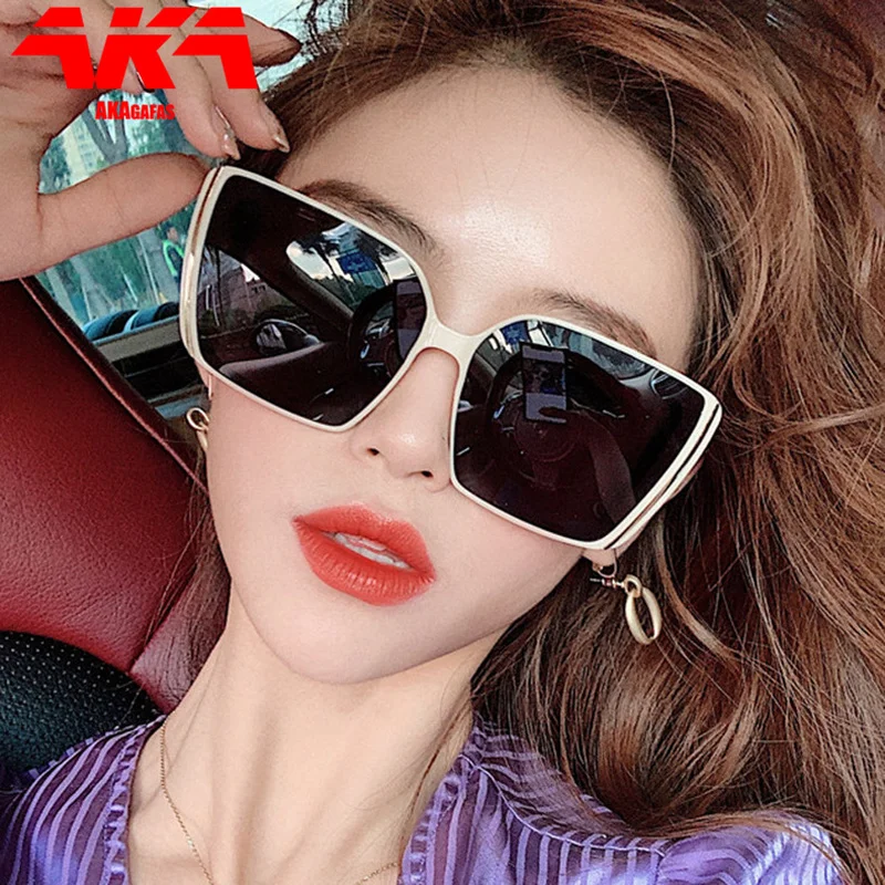 

AKAgafas Oversized Cateye Sunglasses Women Retro Luxury Sunglasses Women Brand Designer Glasses for Women Oculos De Sol Feminino