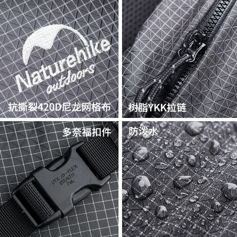 Водонепроницаемый нейлоновый походный рюкзак Naturehike ультралегкий ранец 40 + 5 л