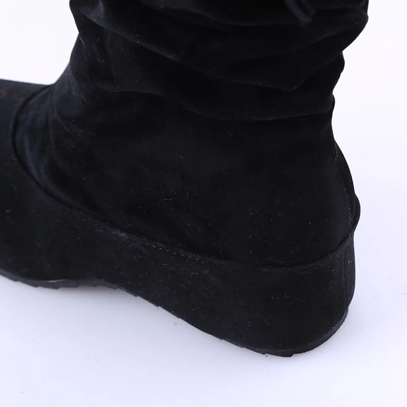 Полу сапоги до колена Женские с бахромой флисовое платье кисточками Botas Mujer