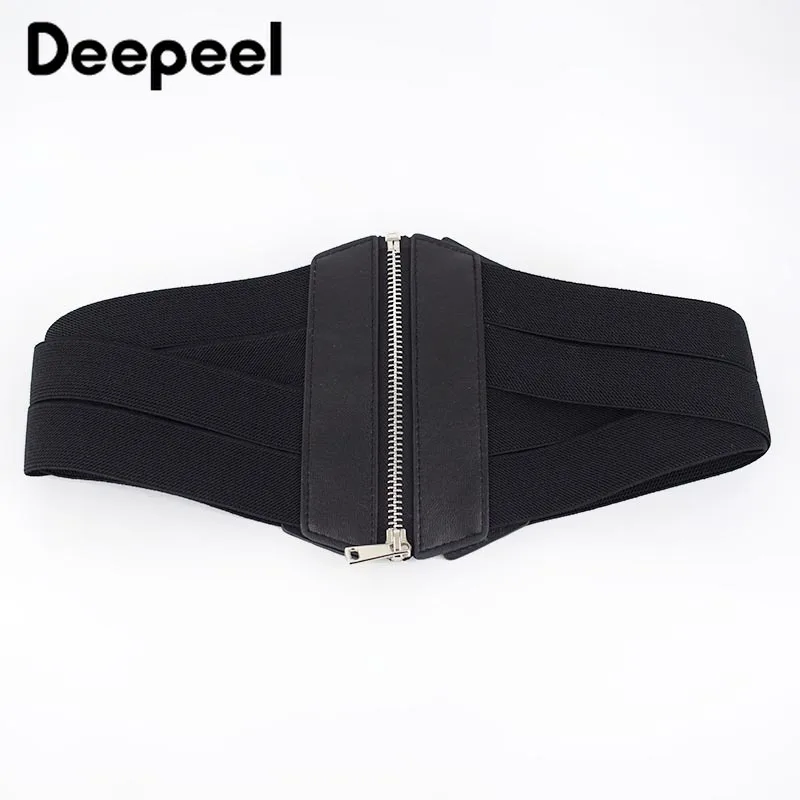 Широкий поясной корсет Deepeel1pc в стиле ретро 65 см модные эластичные ремни на молнии