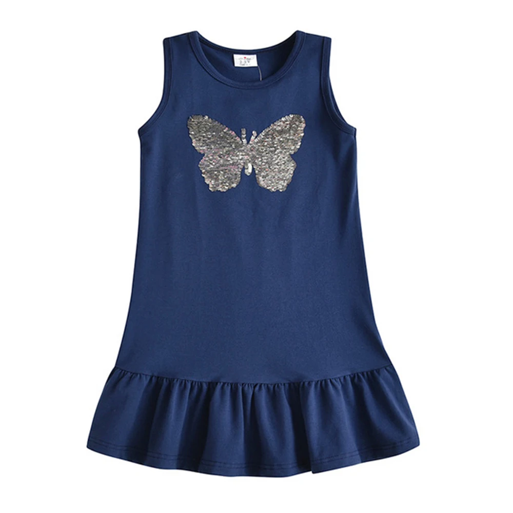 VIKITA/Летняя одежда для девочек Детские платья без рукавов с рюшами Платье