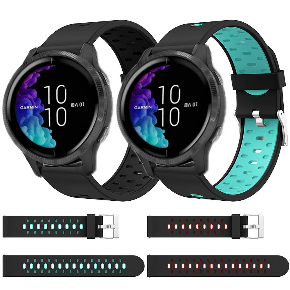 20 мм силиконовый ремешок для Garmin Vivoactive 3/Venu /GarminMove 3 роскошный стиль смарт часы