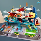 Электрический Железнодорожный вагон, динозавр, изогнутый дорожный путь, игрушки-пазлы, приключения, заводная дорога для детей, мальчиков, подарки на день рождения