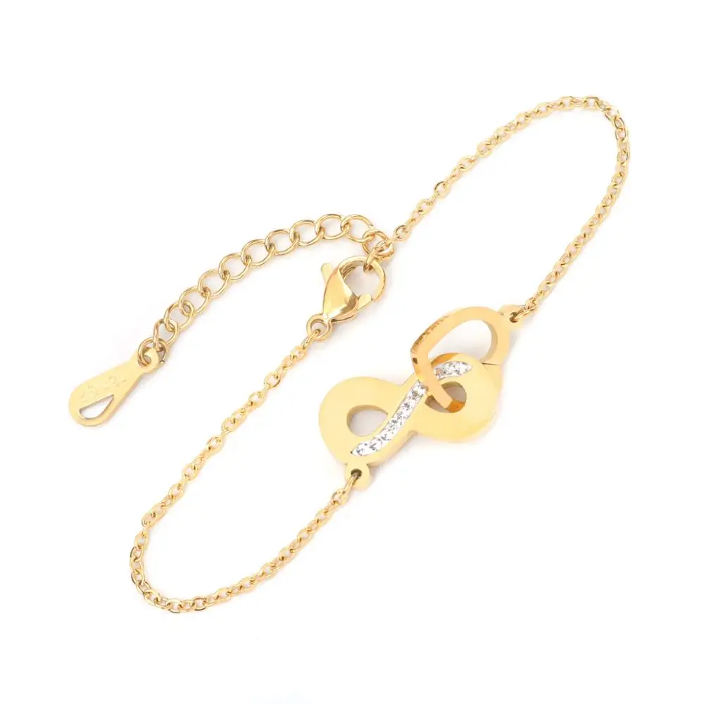 DoreenBeads модные браслеты из нержавеющей стали золотого цвета круглые