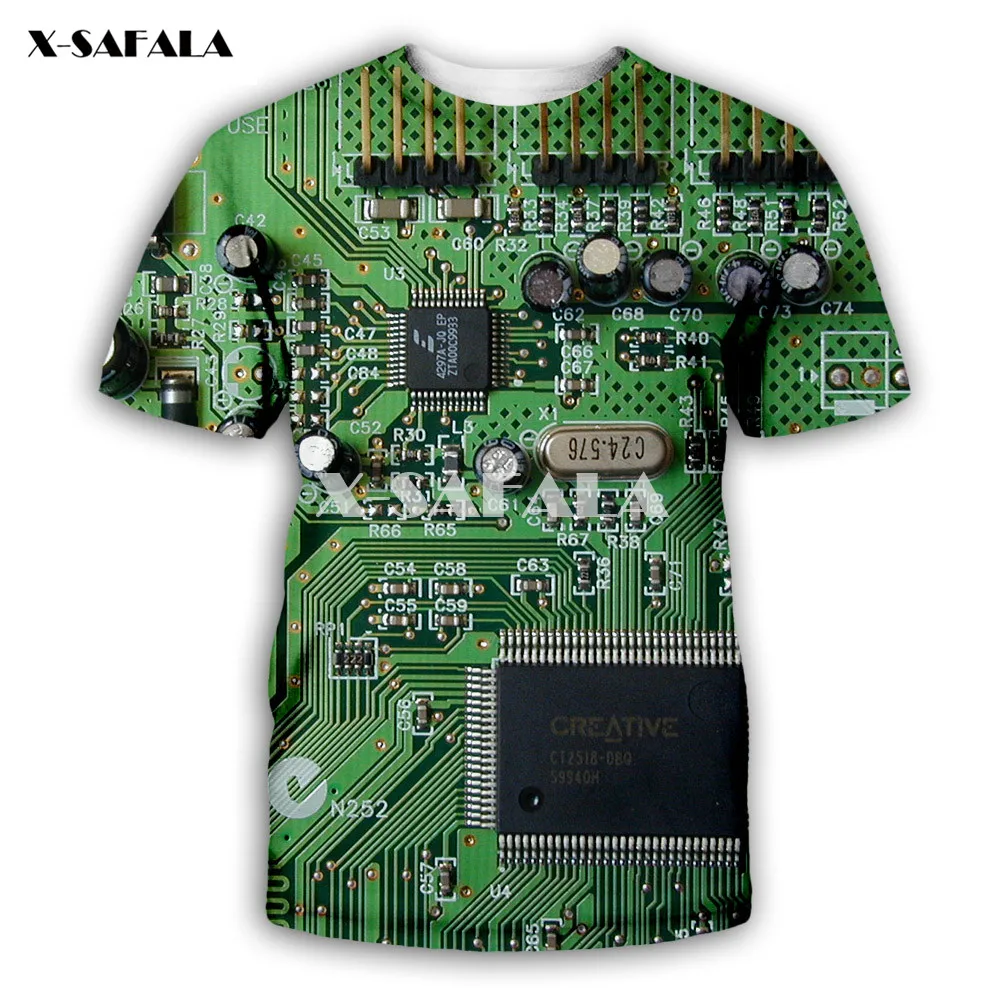 

Electronic Chip Hip Hop Tshirt Men 3D Full Print T-shirts Summer Fashion Short Sleeve Tee Harajuku Punk Style Women/Unisex-5