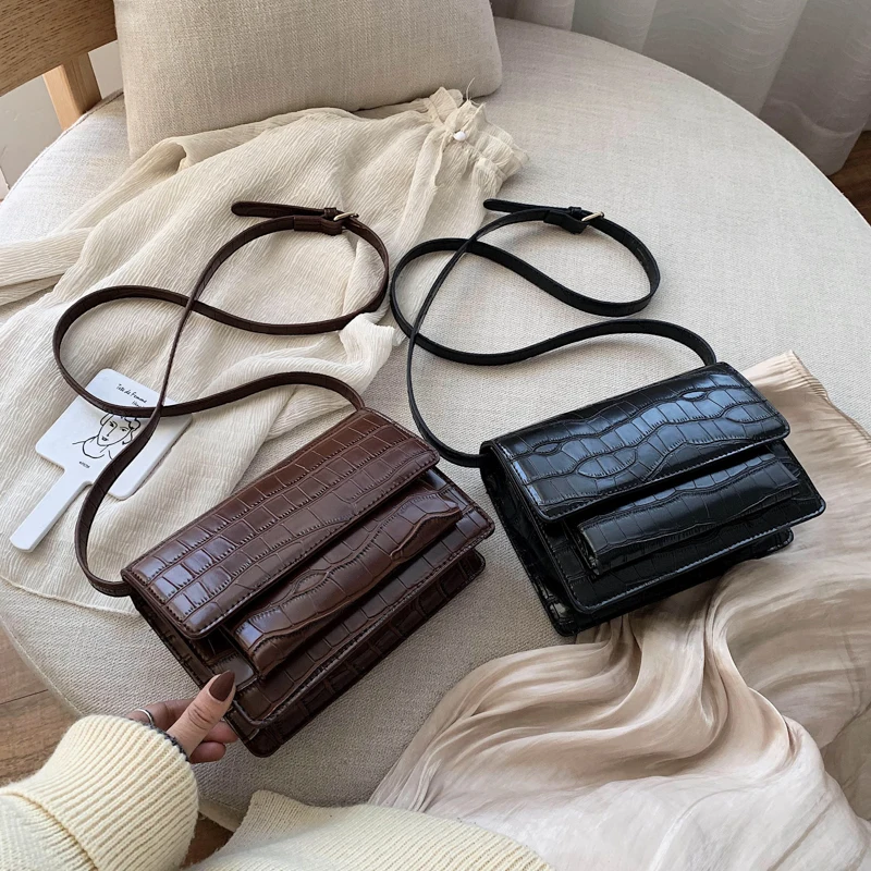 

Винтажная квадратная сумка через плечо 2020 модная новая качественная женская дизайнерская сумка из искусственной кожи Сумка через плечо с к...