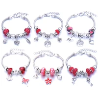 dropshipping brands red series crystal beads bracelets bangles for women lady fashion jewelry friendship romantic gift