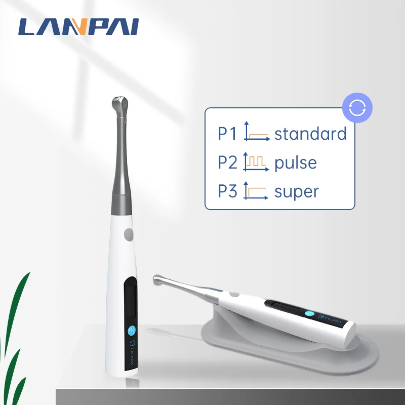 Lanpai 1 Second Dental Wireless Curing Light Led Lamp 1200-1400mw/cm2 110V-240V Adjustable Working Time