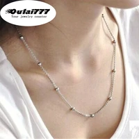 wholesale 2019 stainless steel bead gold chain choker necklace gifts for women girl female necklaces bohemian fashion jewelry