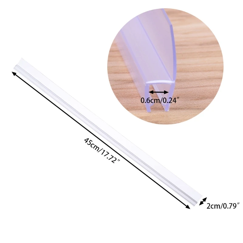 

P15D PVC Shower Screen Door Seal Strip Lining Water Stopper Bath Glass Seal Strip