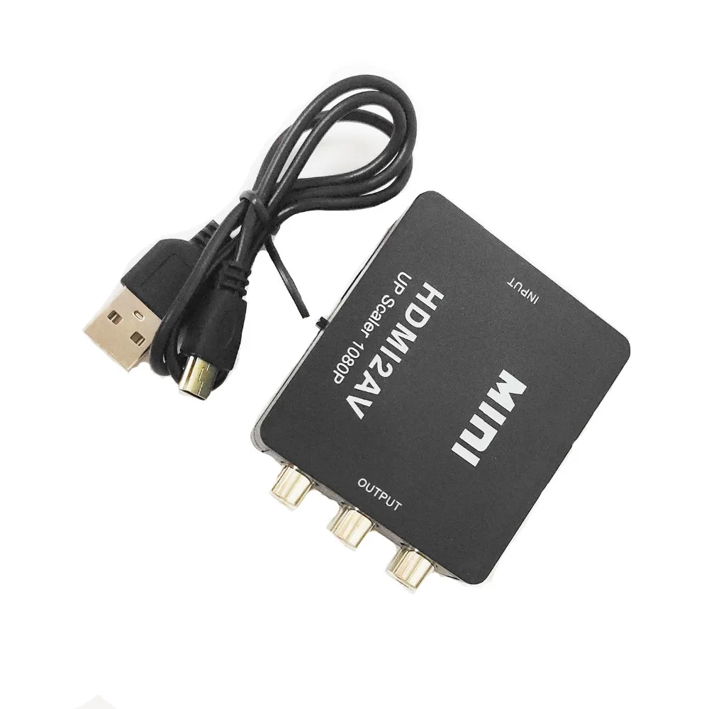 HDMI К AV Scaler адаптер HDMI2AV HD видео конвертер коробка HDMI к RCA AV/CVSB L/R видео 1080P Поддержка NTSC PAL