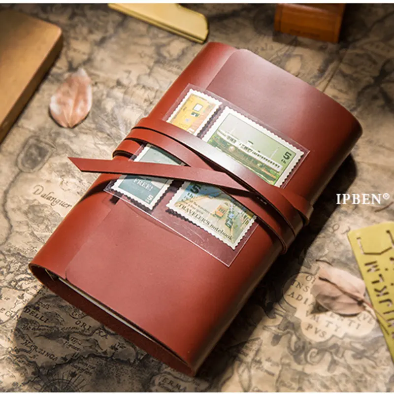 Traveler's Notebook Travel Journal Diary Handmade Multifunctional Vintage Leather Journal Diary school notebook A6 A7 A5 - Цвет: coffee