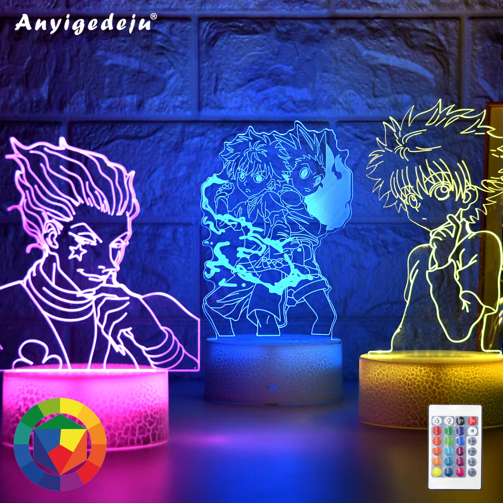 Новый светодиодный ночной Светильник Hunter X Anime Killua Zoldyck Ночной светильник