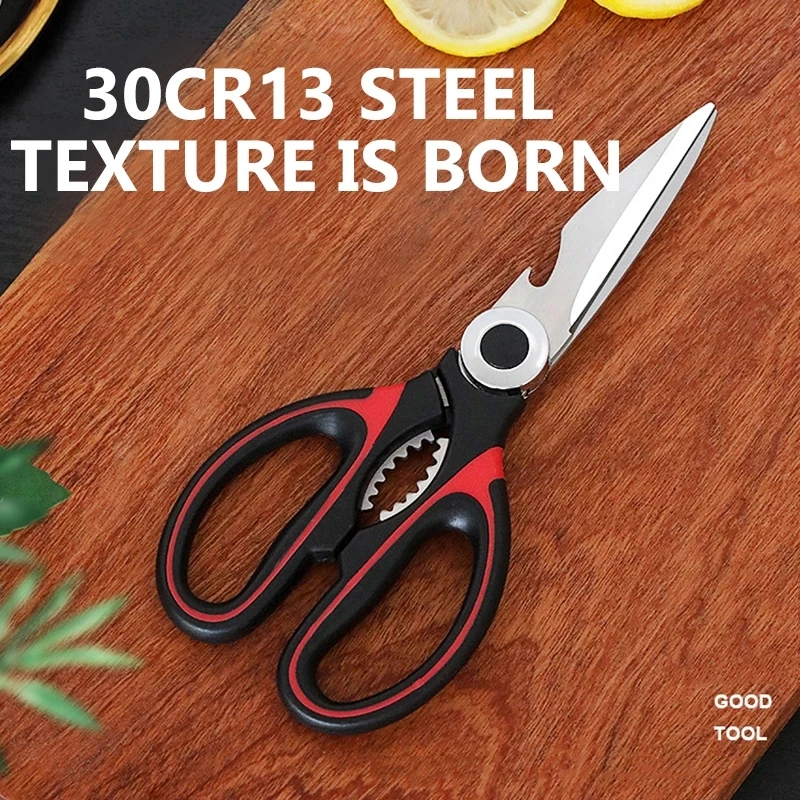 multifunctional kitchen scissors stainless steel cutting knife for fish chicken chef device gadget tools accessories open bottle free global shipping