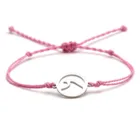 Браслет из нержавеющей стали подвеска в виде волн, женский, мужской, фиолетовый, бежевый, черный, Плетеный вощеный шнур, морские волны, регулируемое пляжное украшение