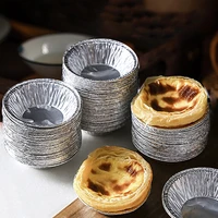 100 pieces disposable tin foil cake style egg tart mold egg tart cake cup kitchen baking accessories