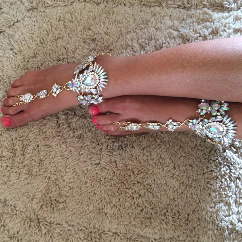 Браслет на ногу Dvacaman Женский Ювелирное Украшение для пляжа ножная цепочка в