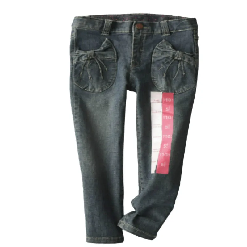 Новинка детские джинсовые брюки для девочек на весну и осень мягкие хлопковые