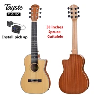 guitalele guilele 30 inches spruce cutaway mini electric guitarlele baritone acoustic guitars 6 strings ukulele travel guitar