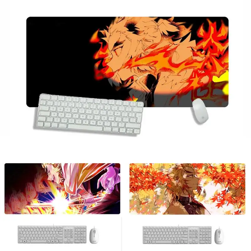 

Demon Slayer Rengoku Kyoujurou Unique Desktop Pad Game Mousepad X XL XXL Non-slip Cushion Thickness 2mm LockEdge equal LE