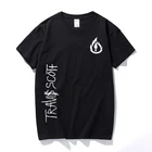 Футболка мужская с коротким рукавом, винтажная тенниска с принтом Тревиса Скотта ла пламени мугshot Rodeo Tour, повседневная майка в стиле рок-панк