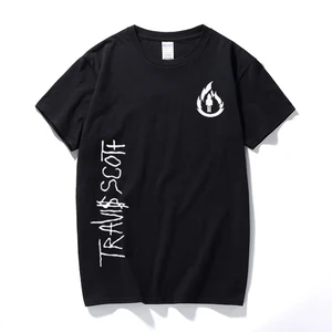 Футболка мужская с коротким рукавом, винтажная тенниска с принтом Тревиса Скотта ла пламени мугshot Rodeo Tour, повседневная майка в стиле рок-панк