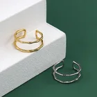 Кольцо женское из серебра 925 пробы, с двойным слоем
