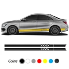 Наклейки для автомобиля, наклейки в полоску для боковой двери, для Mercedes Benz CLA Class кла45, кла250, кла200, кла180, AMG, W117, C117, X117, 2 шт.