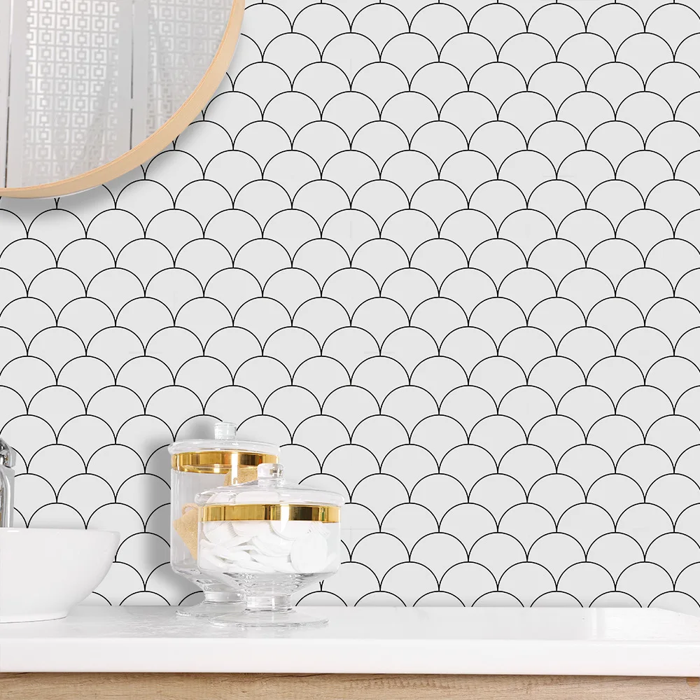 

Самоклеящаяся виниловая 3d-наклейка на стену, белая плитка с открытой спиной для кухни и ванной, водонепроницаемая съемная