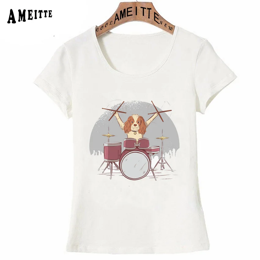 Английский кокер спаниель ударник Собаки Футболка с принтом 2020 Ретро Женская