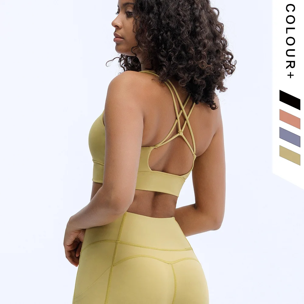 

Sexy Back Cross Tank Top Women Shock Proof Active Bra Sport Top Femme Gym Yoga Bra for Fitness Sport Underwear Mujer New Sports