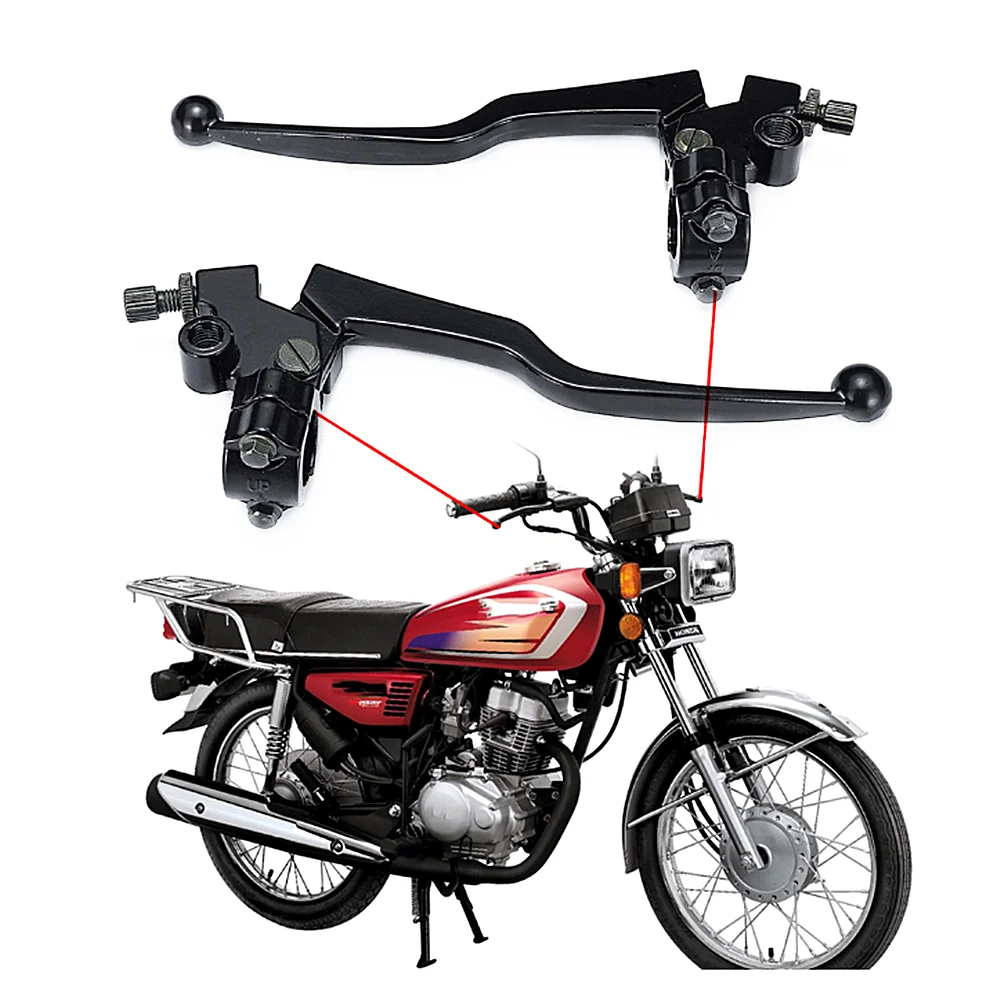 

Pair Motorcycle Brake Clutch Levers Black Fits For Honda CG 125 Aluminum Alloy Motorbike Brake & Clutch Lever Cable Front Brake