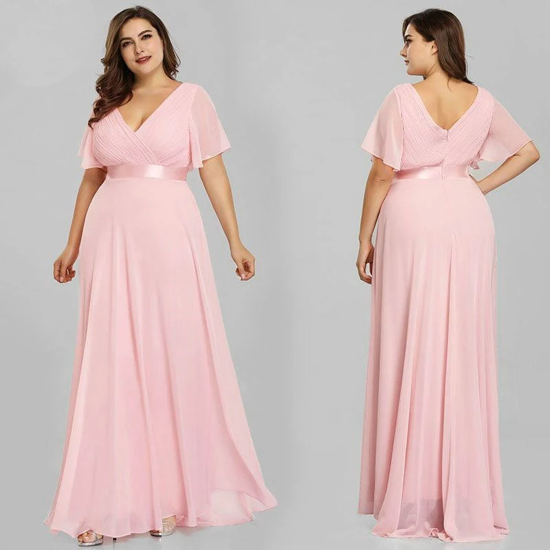 Plus Size Evening Dresses Ever Pretty Elegant V-Neck