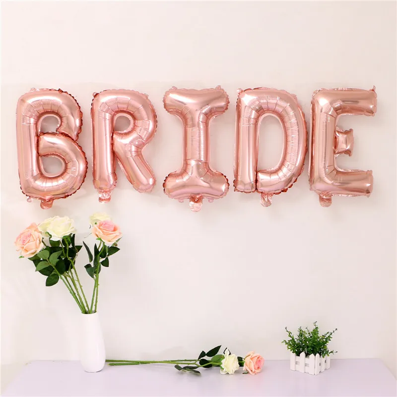 Розовое золото буквы &quotBride to be&quot Фольга шар Свадебные украшения Baby Shower Святого