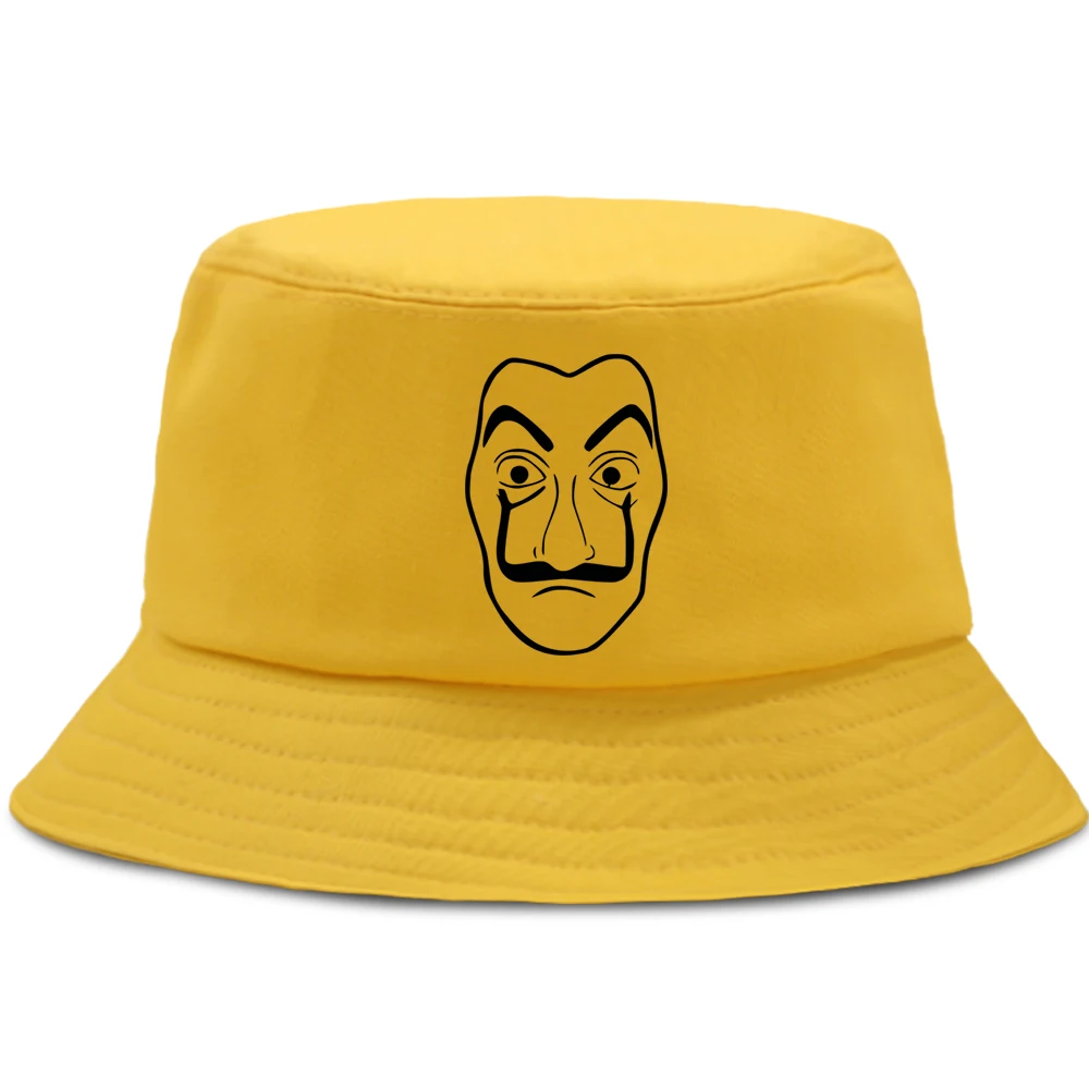 

Панама La Casa De Papel в стиле Харадзюку, Повседневная Уличная Кепка рыбака, Солнцезащитная пляжная шапка унисекс, летняя шляпа от солнца