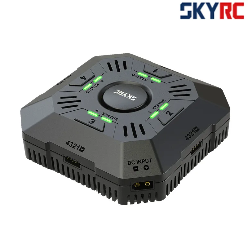 SkyRC-cargador de bater&iacute;a inteligente e4Q, 4x50W, 4x5A DC 2-4S LED, entrada XT60-2
