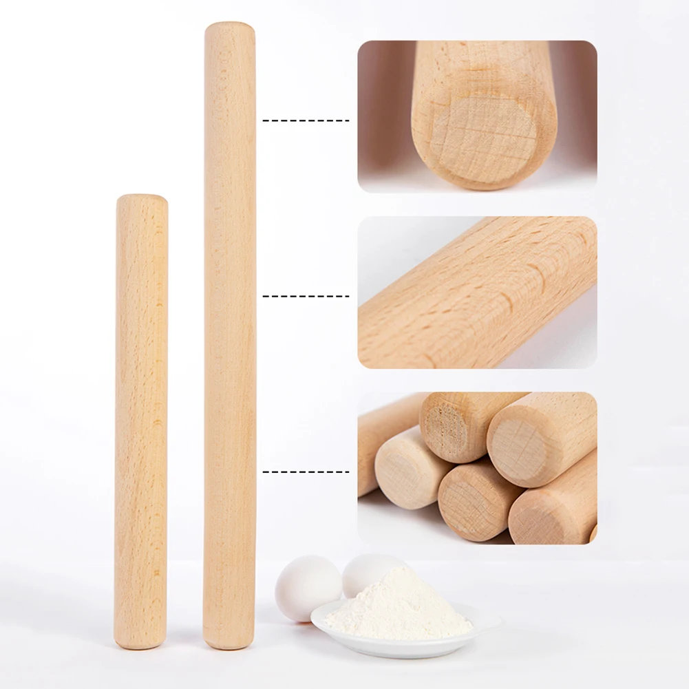 Большие твердые деревянные скалки для пиццы хлеба печенья выпечки инструмент